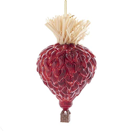 Kurt Adler NB1529 Noble Gems Ristra Air Balloon Ornament, 4-inch High, Glass
