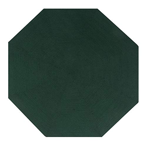 Better Trends Alpine Braid Collection is Durable & Stain Resistant Reversible Indoor Area Utility Rug 100% Polypropylene in Vibrant Colors, 96 in, Hunter Solid