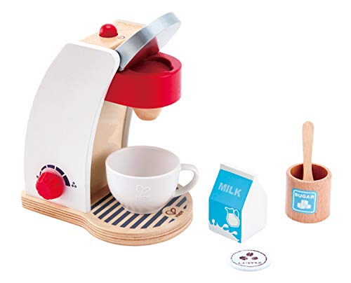 Hape My Coffee Machine Wooden Play Kitchen Set with Accessories (White)