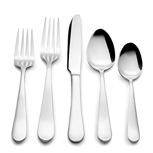 Boston Warehouse Kitchinox Flatware Set, Service for 8/51 Piece, Autumn Satin, 51