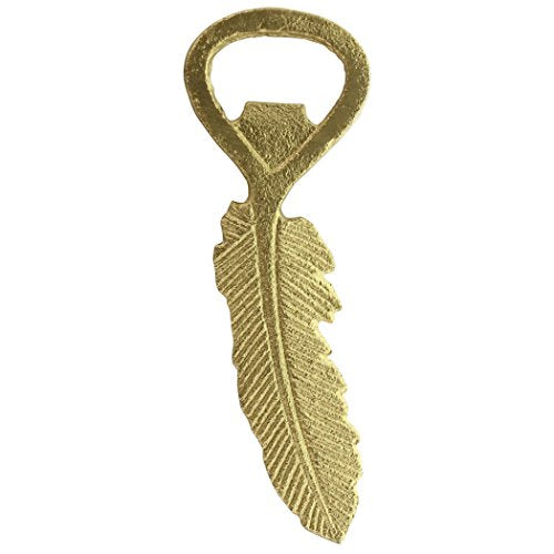 HomArt Gold Feather Cast Iron Bottle Opener