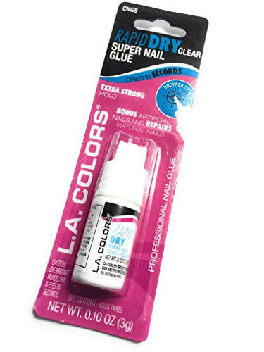 L.A. Girl LA Colors Rapid Dry Clear Super Nail Glue (.10 oz) Extra Strong Hold
