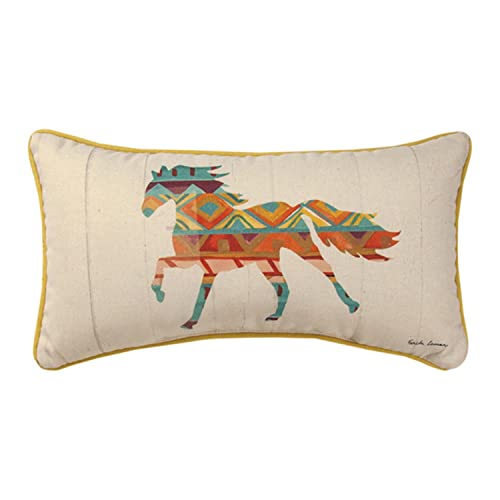 Manual Woodworkers SHSVHR Southwestern Vibes Horse Throw Pillow, 17 x 9 inch, Multicolor