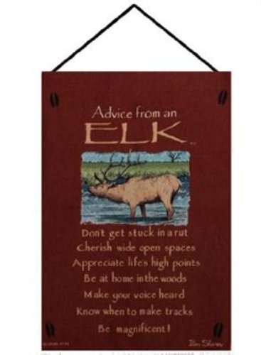 Manual Advice From An Elk Woven X Your True Nature Wall Hanging, 17 X 26-Inch