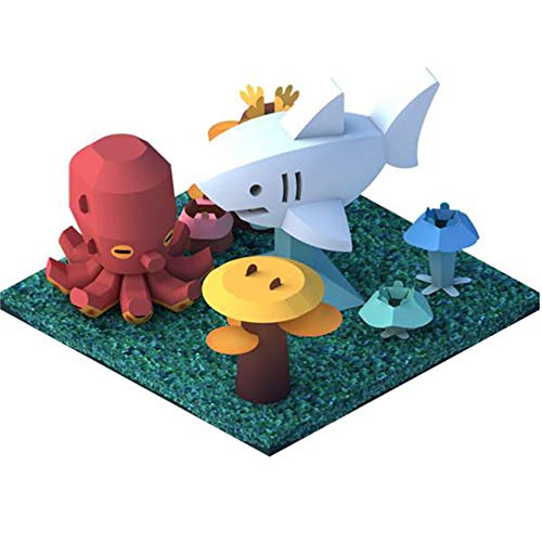 HALFTOYS Complete Animal Playset with Magnets, Skeleton Puzzle and Dioramas. Teacher Approved! Half-Ocean