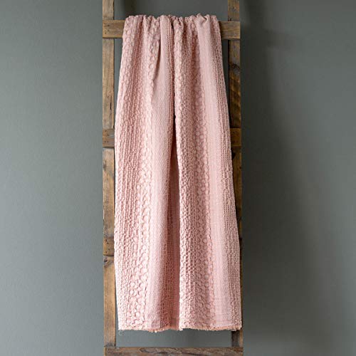 Park Hill Collection Heathered Waffle Weave Throw Blanket (Faded Coral)