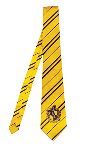 Disguise Harry Potter Hufflepuff Necktie Costume Accessory, Yellow & Black, Adult Size