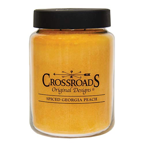 CROSSROADS ORIGINAL DESIGNS Spiced Georgia Peach Jar Candle 26oz