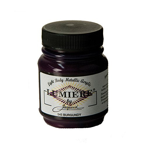 Jacquard Lumiere Metallic and Pearlescent Paint 2.25 Oz, 545 Burgundy