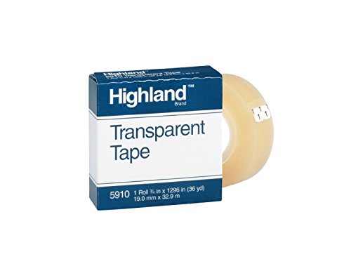 Pens Transparent Tape, 1/2" X 1296", 1" Core [Set of 6]