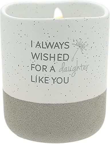Pavilion - I Always Wished for A Daughter Like You - 10-Ounce Surprise Hidden Message Natural Soy Wax Candle Cotton Scented, 1 Count (Pack of 1), 3.5‚Äù x 4‚Äù