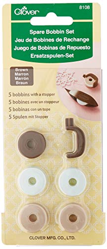 Clover 8108 Spare Bobbin Set Brown, None