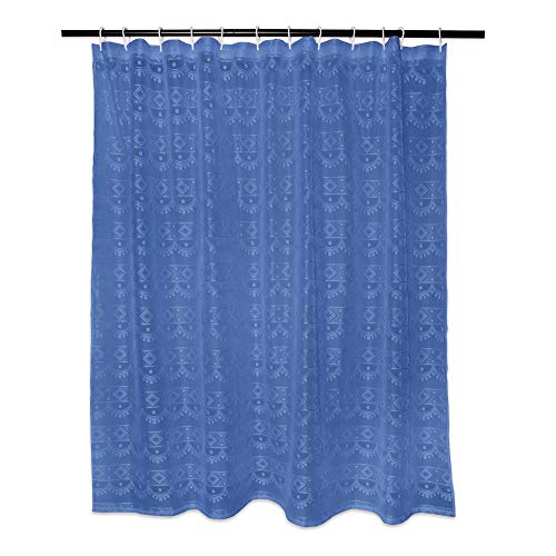 DII Design Lace Shower Curtain, 72x72, Diamond Blueberry