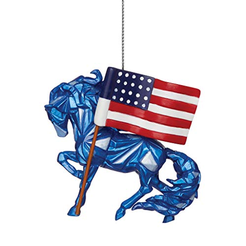 Enesco Trail of Painted Ponies Wild Blue Remembering 9/11 Hanging Ornament, 2.6 Inch, Multicolor