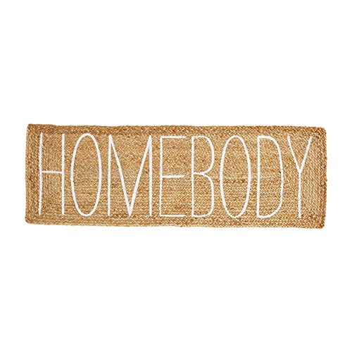 Mud Pie Jute Doormat, Homebody, 17" x 51"