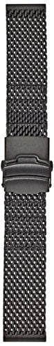 Hadley Roma MB3858RASE 22 Black Metal Watch Band