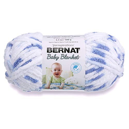 Spinrite Yarns (CA) Bernat Baby Blanket Yarn, 3.5 oz, Gauge 6 Super Bulky, Little Denim Print