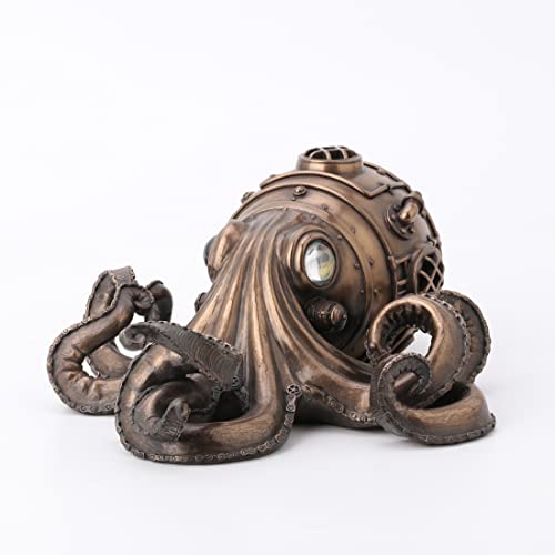 Unicorn Studio Steampunk Octopus Kraken with Glass Eyes Secret Stash Trinket Box 10.75" L