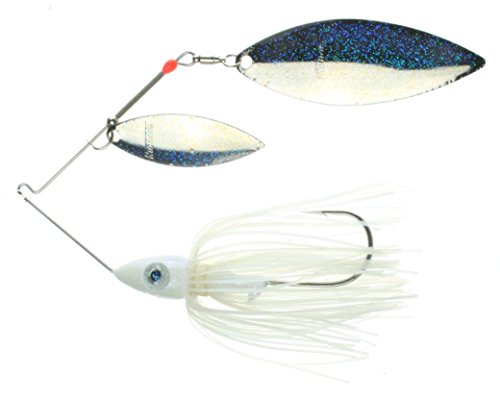 Nichols Lures DF47-1 Pulsator Depth Finder Metal Flake Spinnerbait, 1oz, Blue Shad Nickel Blue