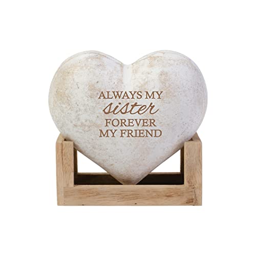 Carson Home 3D Heart Figurine, 5-inch Height (Sister)