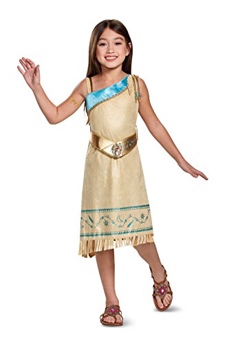 Disguise Pocahontas Deluxe Costume, Brown, Medium (7-8)