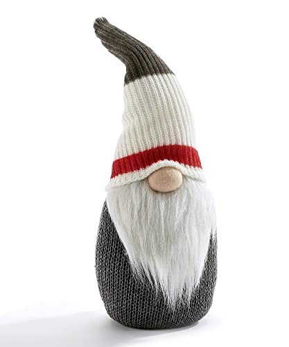 Giftcraft 682540 Christmas Plush Knit Gnome Door Stopper, 13 inch, Polyester
