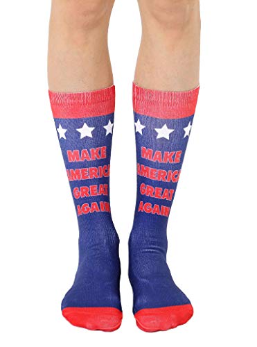 Living Royal - Trump MAGA Make America Great Again Crew Socks Fun Designs 3D Print, Colorful and Durable - One Size Fit the Most - Proudly made in the USA
