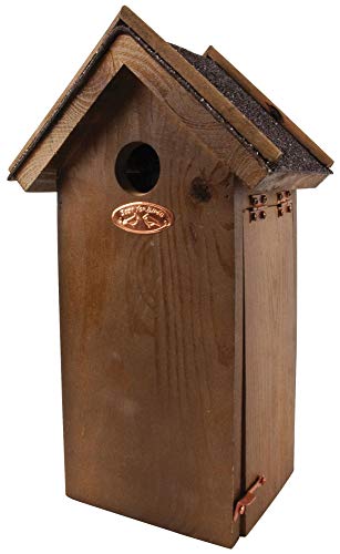 Esschert Design Antique Wash Chickadee Bird House with Asphalt Roof