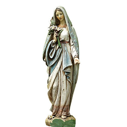 Napco Blessed Virgin Mary Mother Madonna Lilies Garden Statue