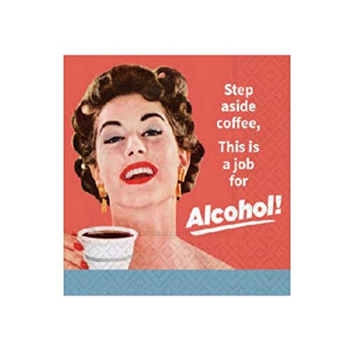 Design Design 624-09488 Step Aside Coffee Beverage Napkin, Multicolor