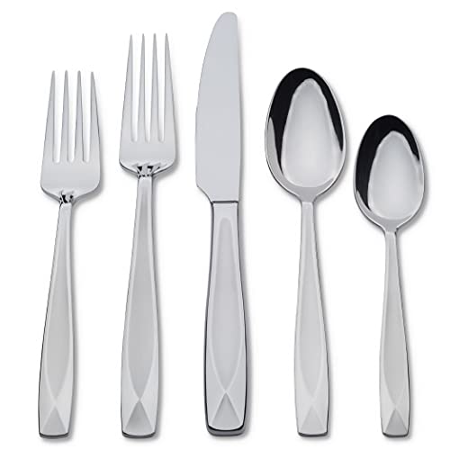 Boston Warehouse Chefs 18/10 Stainless Steel 20pc Flatware Set, Service for 4, Azore Sand