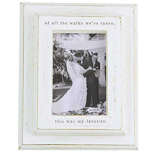 Mud Pie of All The Walks Frame,4" x 6" ,White