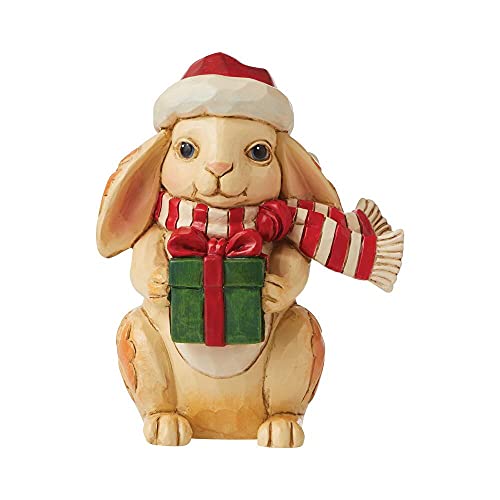 Enesco Jim Shore Heartwood Creek Christmas Bunny Mini Figurine