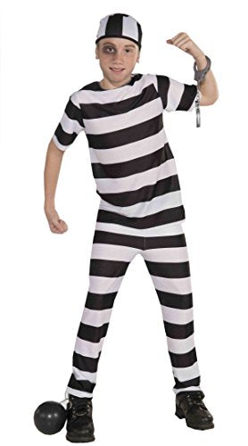 Forum Novelties Striped Convict Costume, Child Small