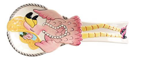 Blue Sky Clayworks Clayworks Flamingo Spoon Rest, Multicolor