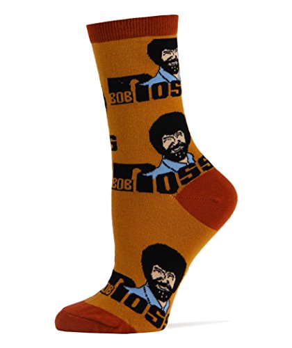 Oooh Yeah Socks Women's Novelty Crew Socks, Oooh Yeah Exclusive Funny Socks for Bob Ross, Crazy Silly Socks