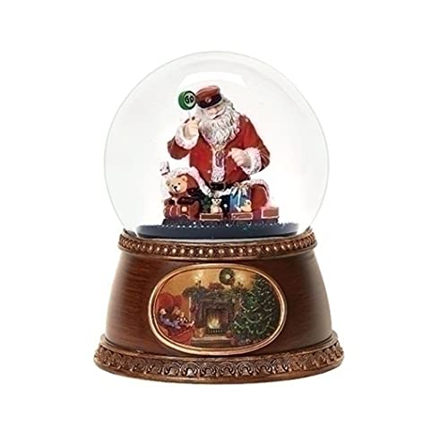 Roman 134085 Musical Santa Dome with Rotation Train, 5.7-inch Height