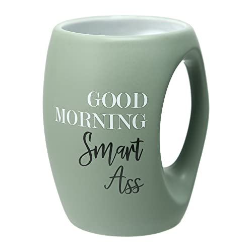 Pavilion - Good Morning Smart Ass 16 ounce Large Coffee Cup, Hand Warming Mugs, Funny Coffee Mug, Sarcastic Coffee Mugs For Women, Funny Gifts For Guys, 1 Count, Green