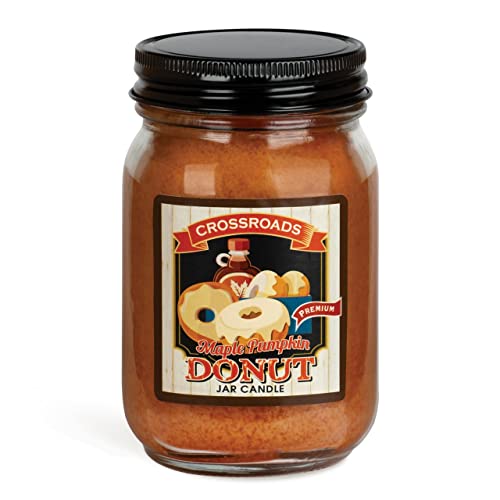 Crossroads Maple Pumpkin Donut, Pint Mason Jar, 12 oz