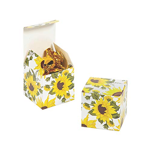Fun Express Sunflower 2In Gift Boxes 24Pc - Party Supplies - 24 Pieces