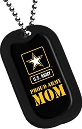 Eagle Crest Proud Army Mom dog tag with keychain