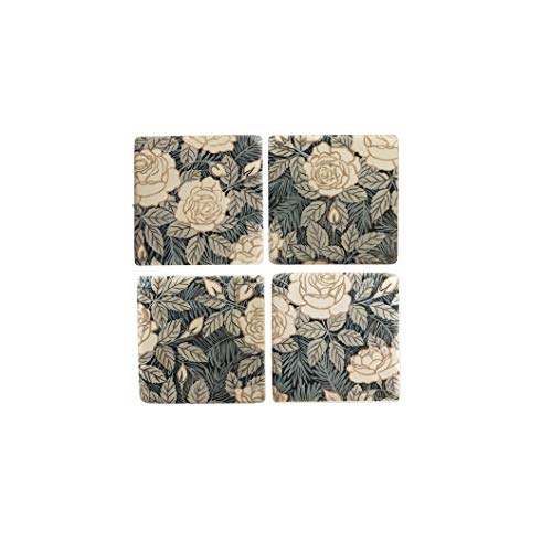 Ganz CB173846 Coaster, Set of 4, 4-inch Width (Floral)