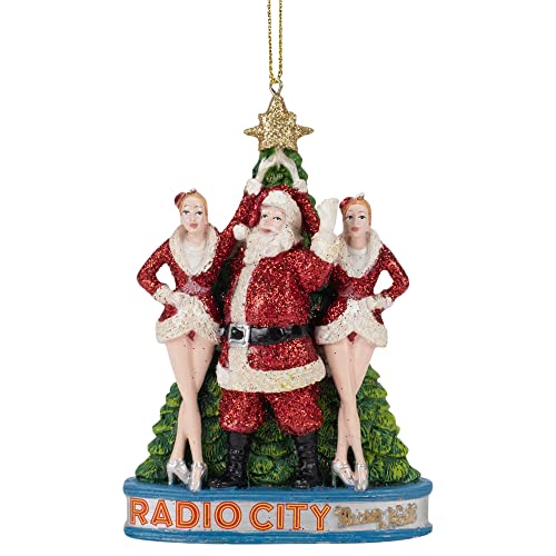 Kurt Adler Radio City Rockettes with Santa and Tree Christmas Ornament