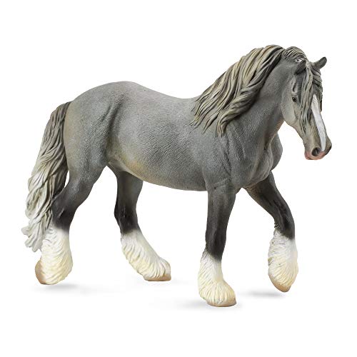 Breyer Horses CollectA Shire Horse Mare, Grey, 6.7"L x 4.8"H