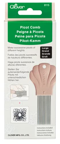 Clover Picot Comb, Taupe