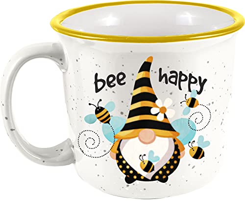 Spoontiques 21556 Bee Happy Gnome Camper Mug