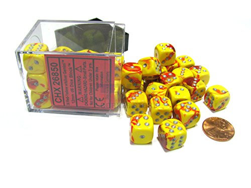 Chessex 	26850 Gemini 12mm D6 Dice Block, Multicolor
