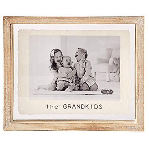 Mud Pie "Grandkids Photo Picture Frame Family Kids Holds,5" x 7",Brown