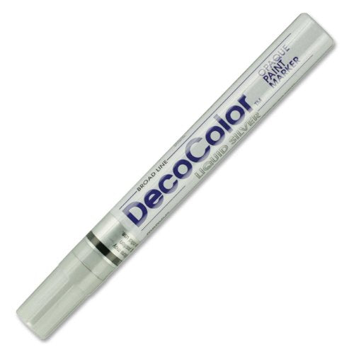 Marvy Uchida DecoColor Broad Point Paint Markers (UCH300SSLV), Silver