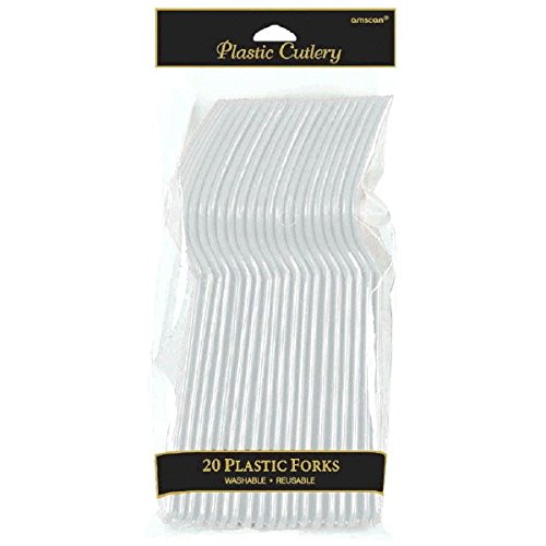 Amscan Silver Plastic Forks, 20 Ct.